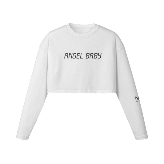 angel baby crop white